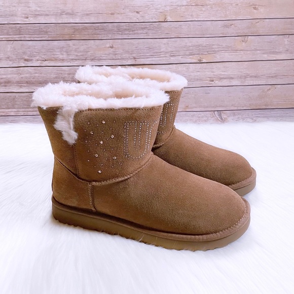 UGG Shoes - UGG Women’s Classic UGG Gem Mini Chestnut Suede Boots